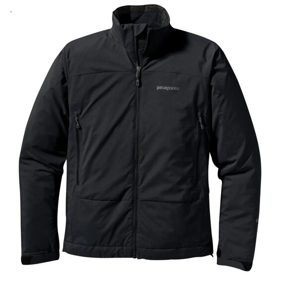 PATAGONIA Men’s Solar Windstopper Black Zip Front Jacket size Medium - Picture 1 of 7